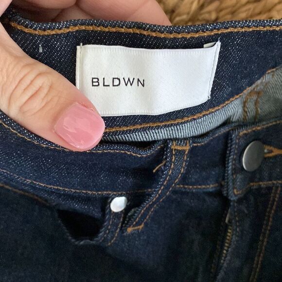 BLDWN Vented Hi Rise Skinny Jean Abyss Blue Dark Wash Size 29 - Picture 8 of 16